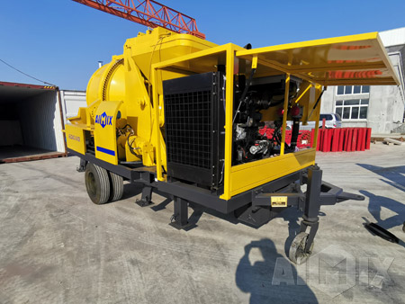 ABJZ40C Diesel Concrete Mixer Pump to Kalimantan Kendari Indonesia
