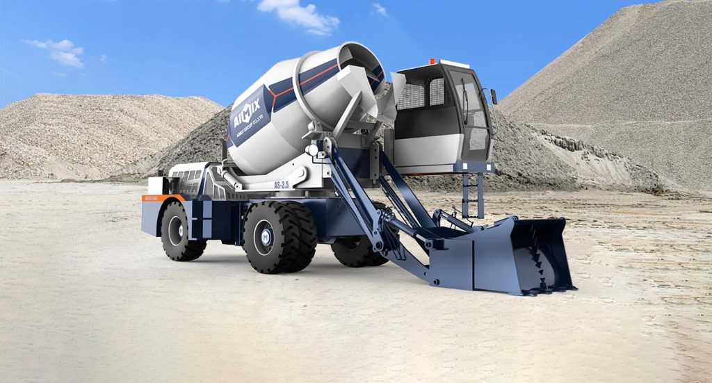 Self Loading Concrete Mixer-Automatic Load, Mix, and Discharge