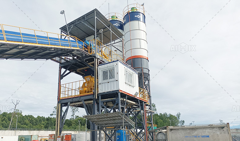 aj90 concrete plant in indo