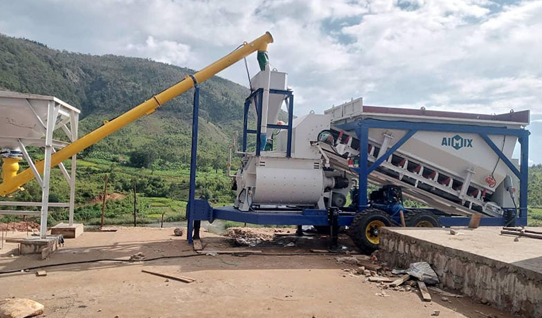 AJSY35 Burundi mobile batching plant 1