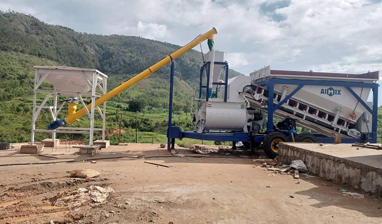AJSY35 Burundi mobile batching plant 3