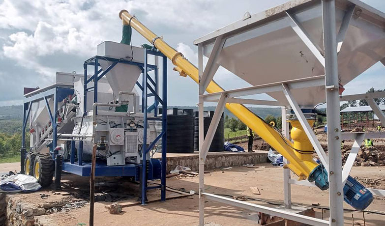 AJSY35 Burundi mobile batching plant 4