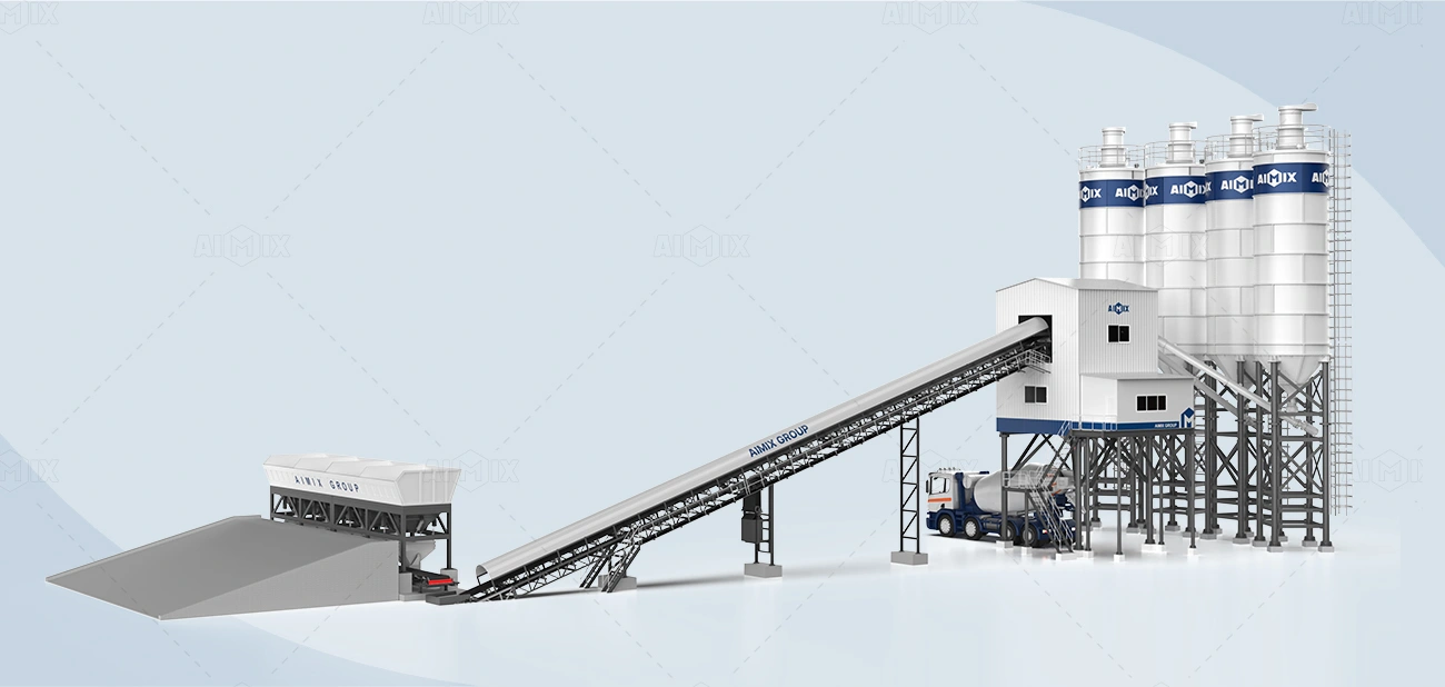 aj concrete batching plant 3d