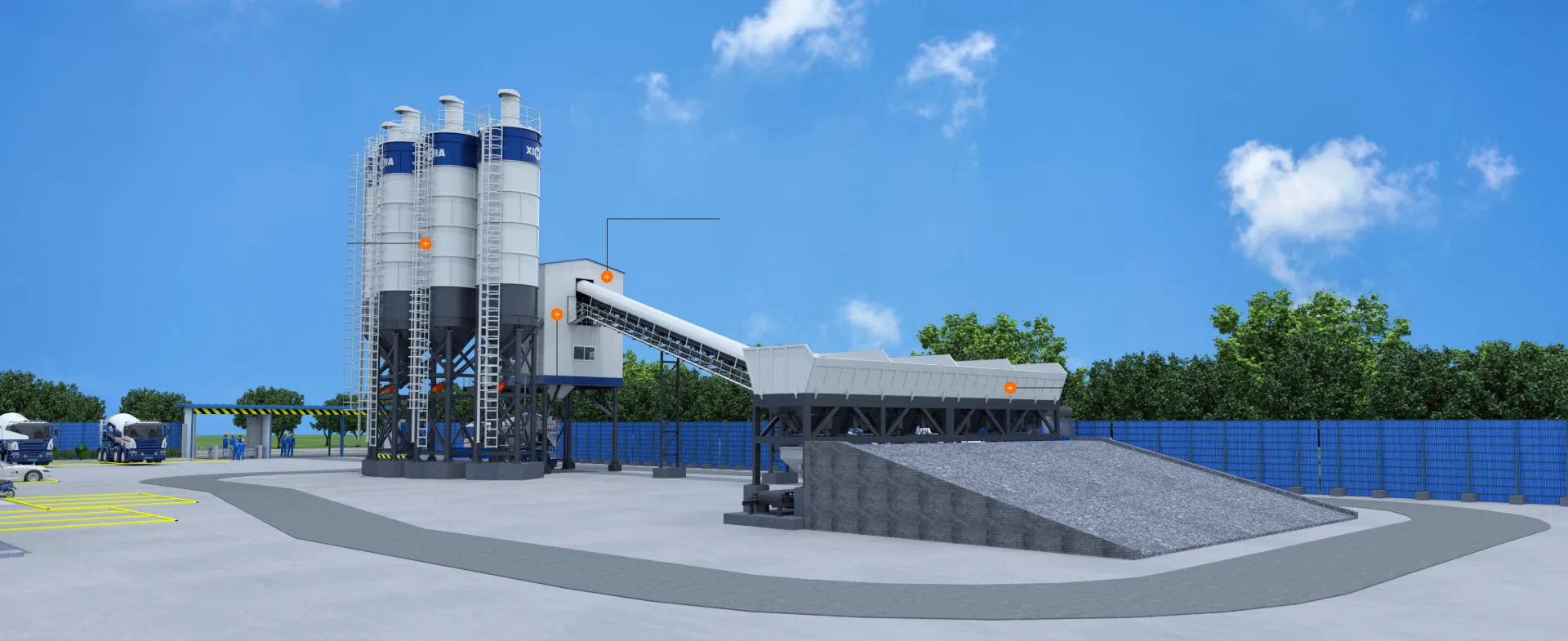 concrete batching plant background
