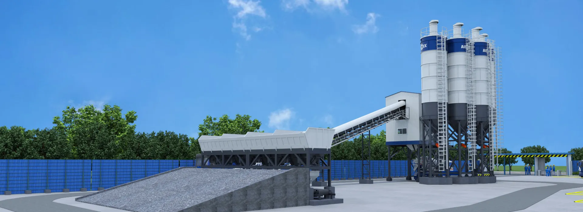 concrete batching plant banner