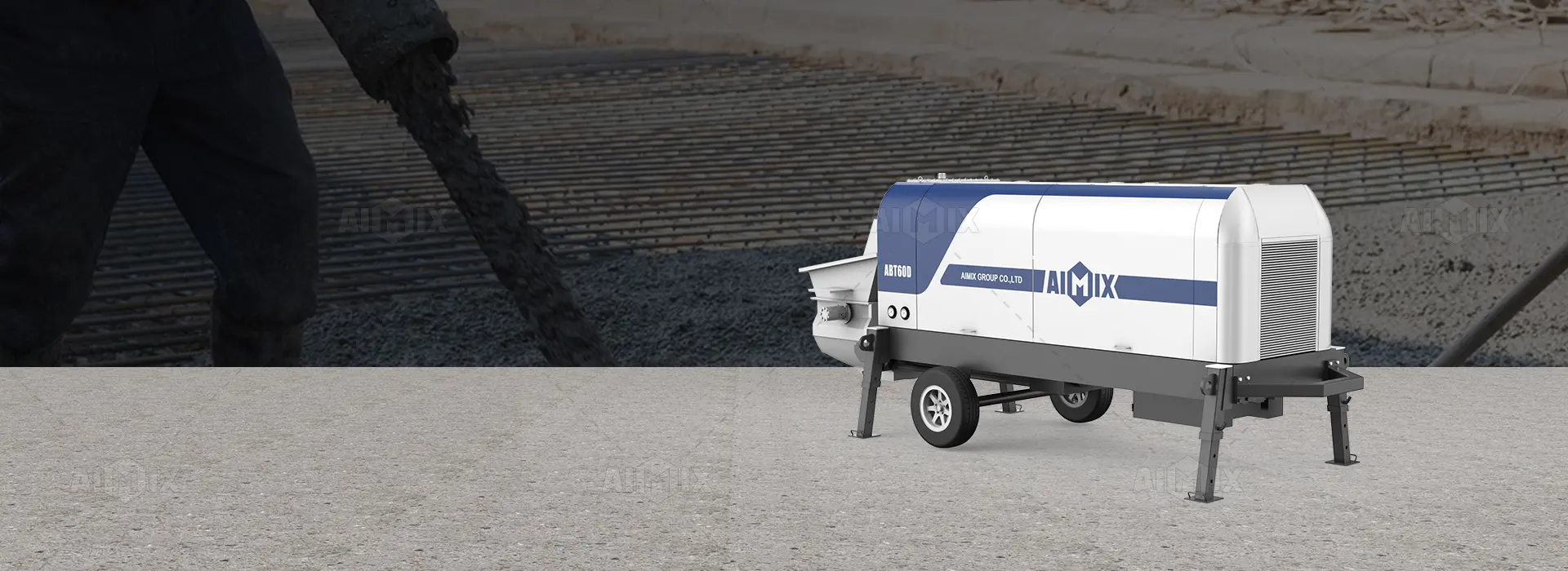 concrete trailer pump banner