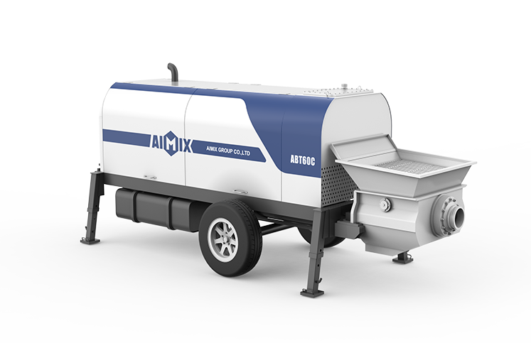 concrete trailer pump diesel