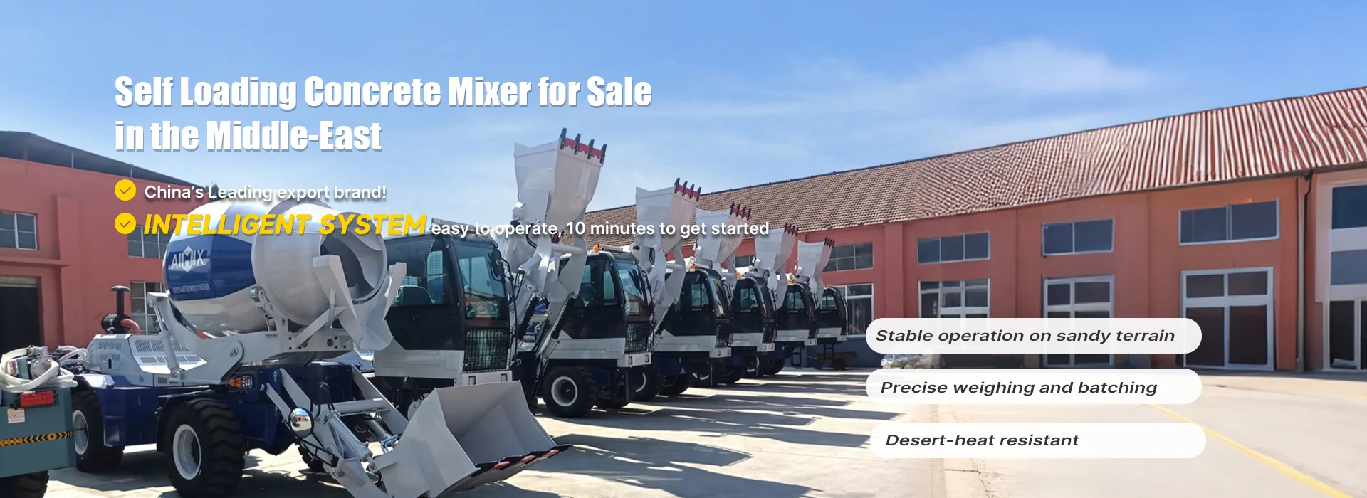 self loading concrete mixer middle east