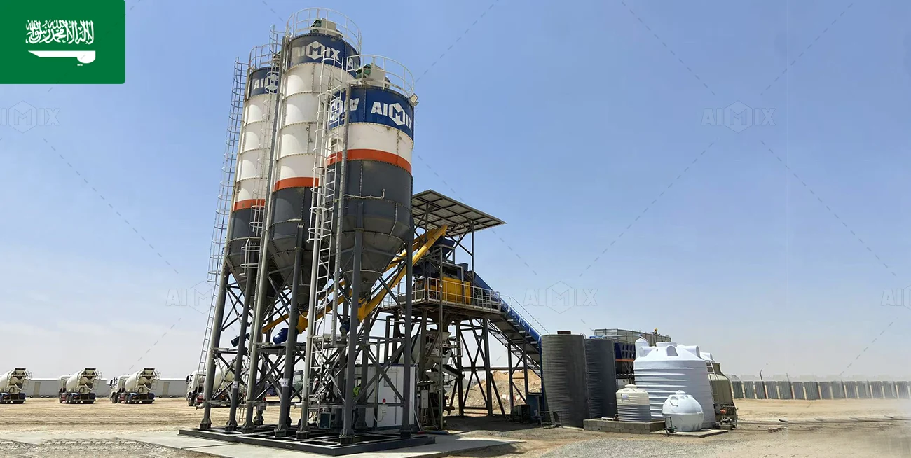 AJ75 batching plant in ksa flag