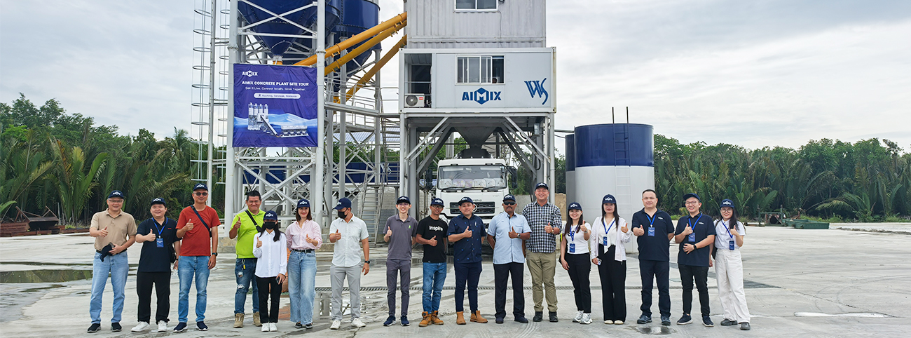 batching plant site tour team malaysia