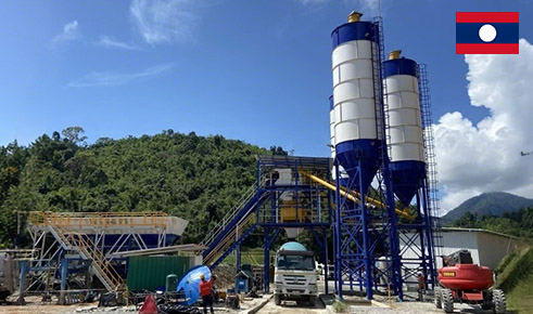 AJ60 Concrete Batching Plant Helps Laos Miner Replace Aging Equipment