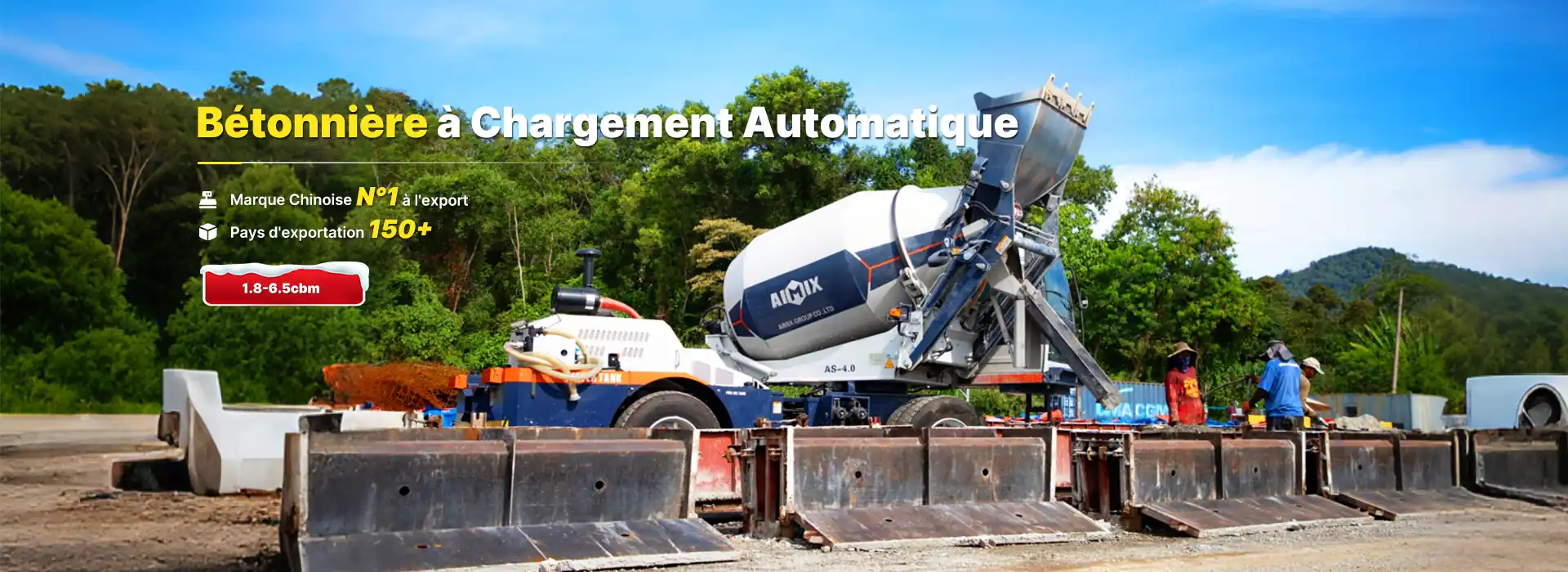 Bétonnière à chargement