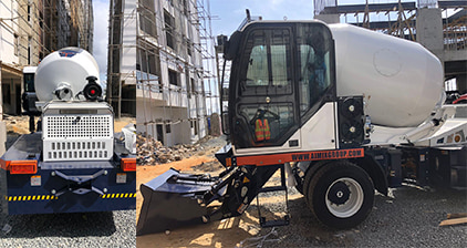 AS4.5 self loading mixer on site nigeria