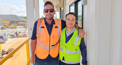 AJ180 batching plant client photo Guam