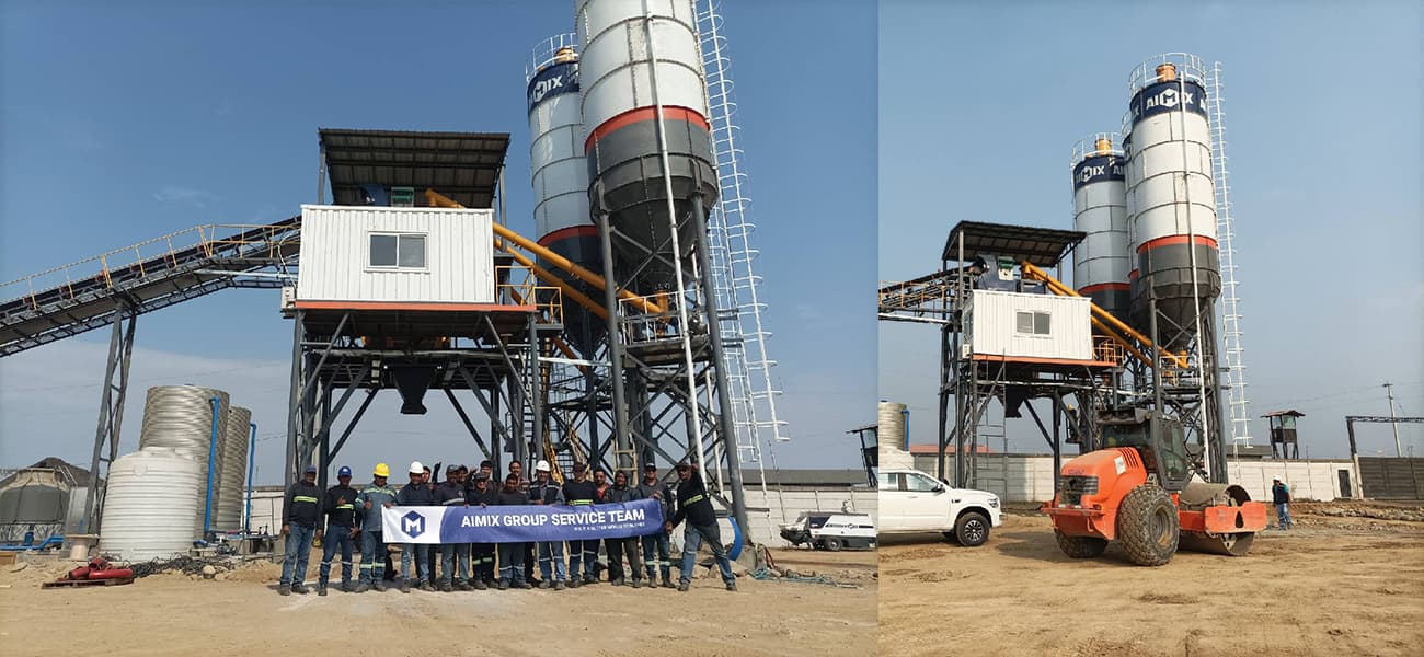 AJ90 batching plant Ecuador service team