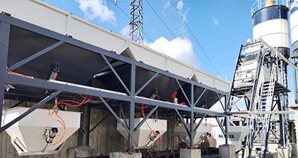 Site of AIMIX AJ50 concrete batching plant in Algeria