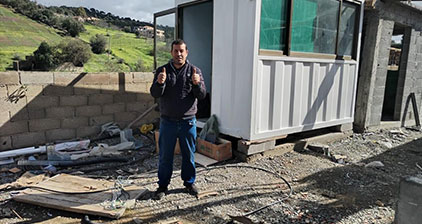 Site of AIMIX AJ50 concrete batching plant in Algeria