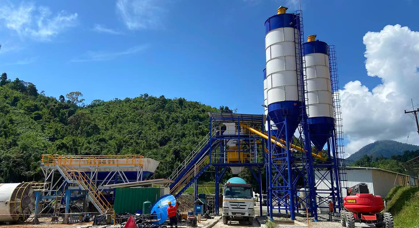 AJ60 concrete plant in Laos