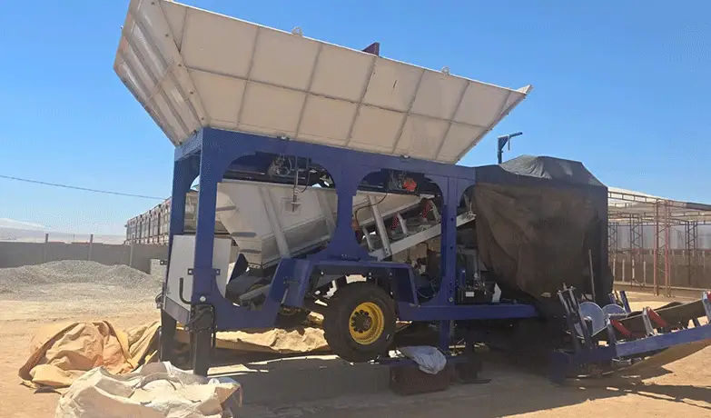 AJY35 mobile batching plant in Chile-4