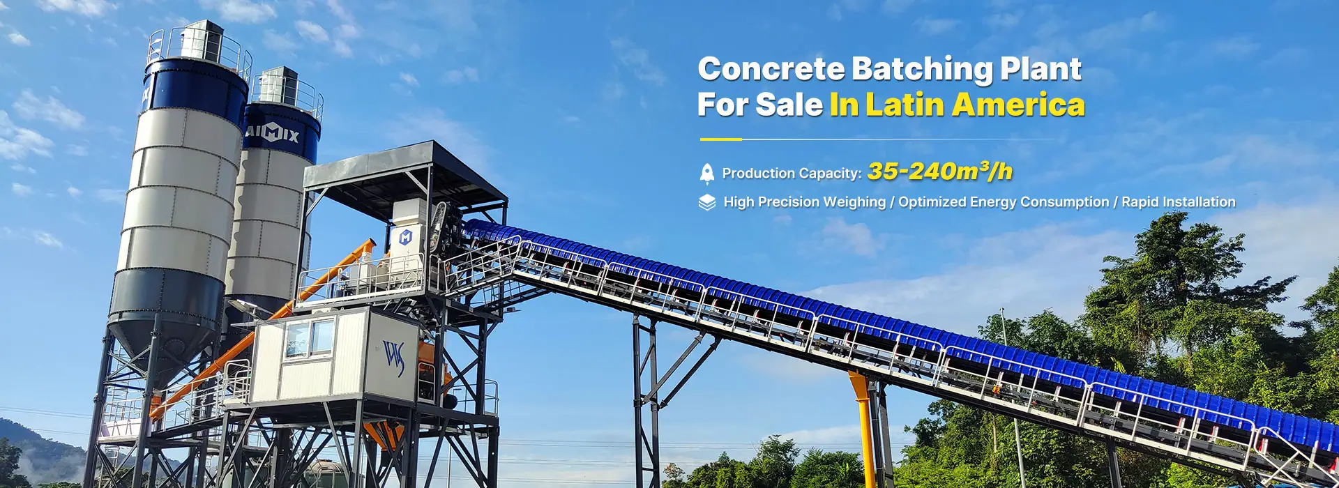 aimix concrete batching plant for latin america