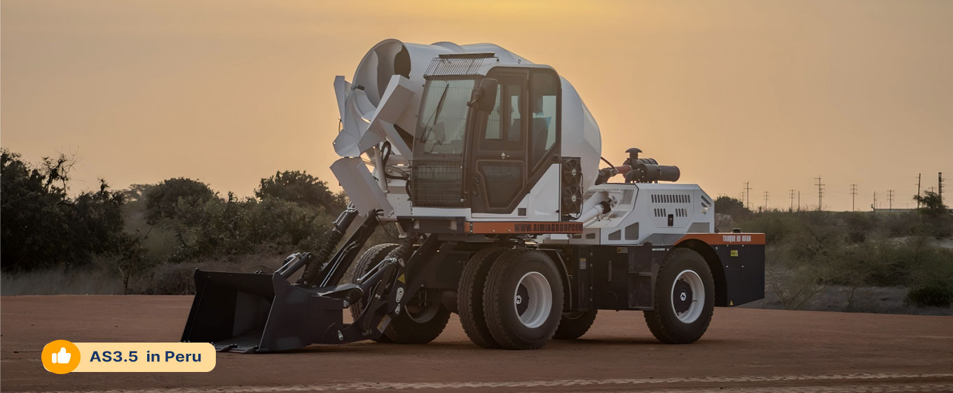 AIMIX AS3.5 self loading concrete mixer in Peru