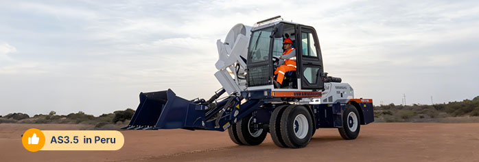 AIMIX AS3.5 self loading concrete mixer in Peru