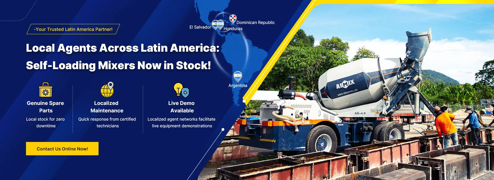 AIMIX self loading mixer has agent in Latin America