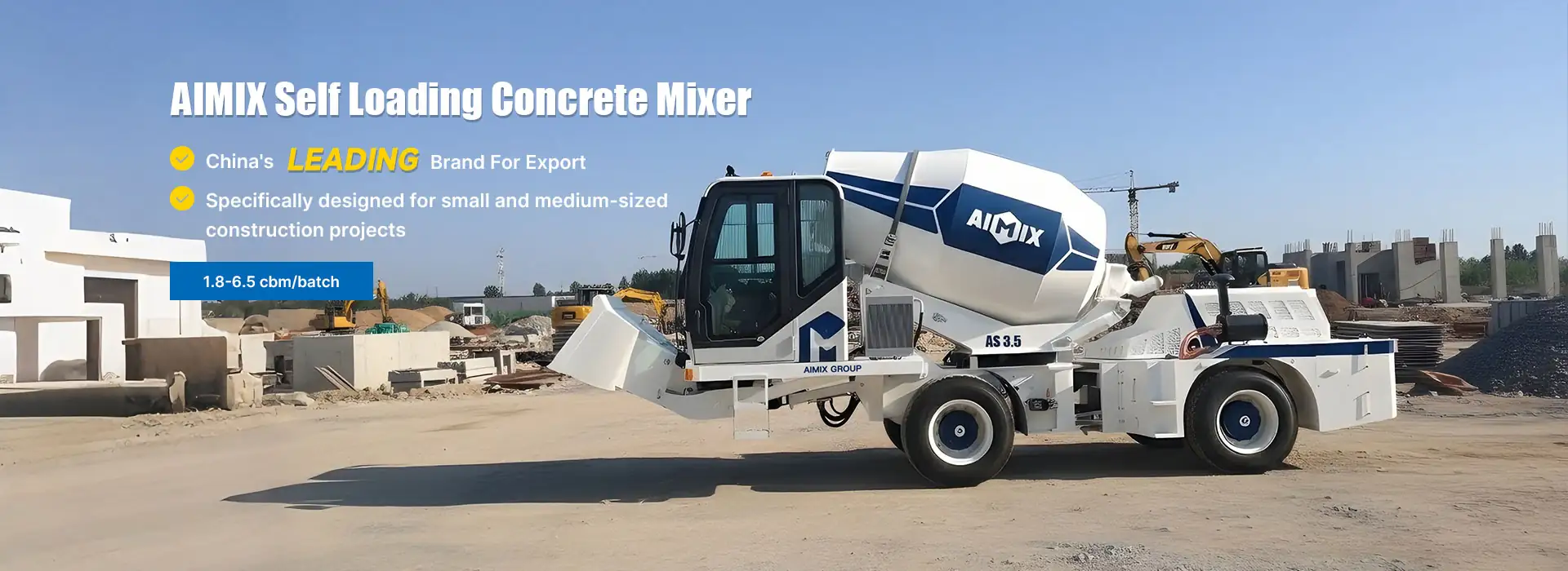 AIMIX self loading mixer on site working