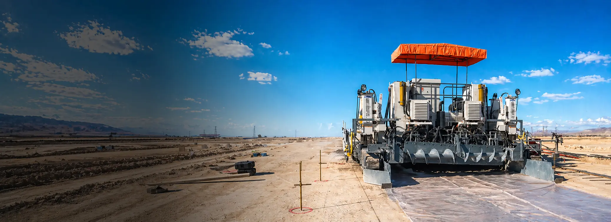 concrete paver machine banner