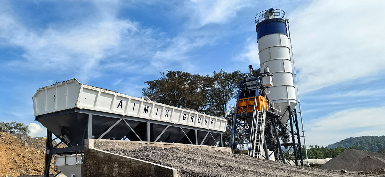 AIMIX AJ50 concrete batching plants installed in Mexico