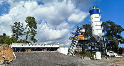 AIMIX AJ50 concrete batching plants installed in Mexico
