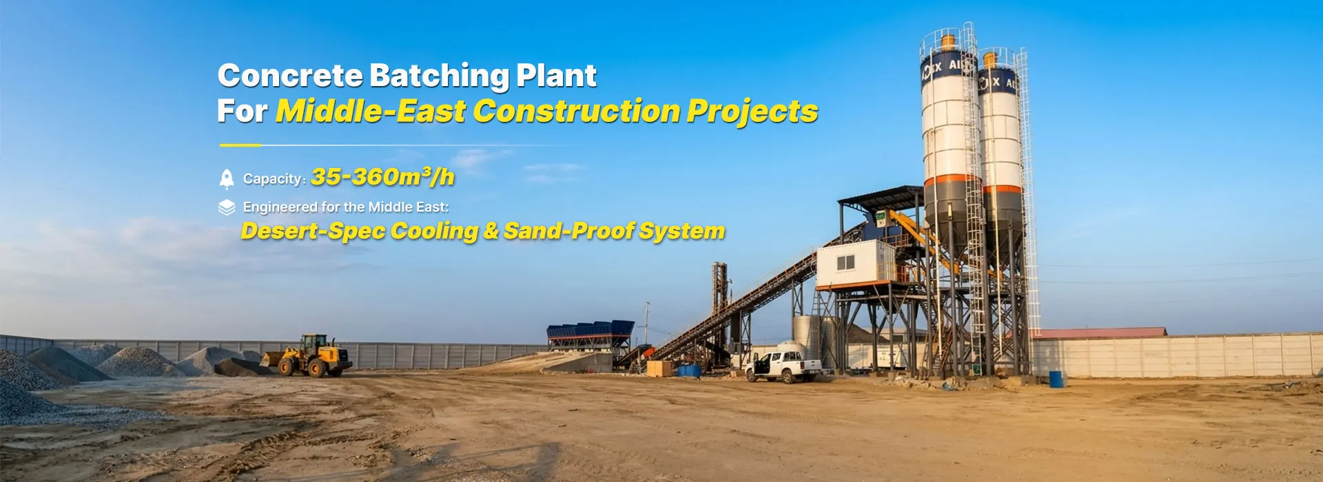 Concrete batching plant for middle east project