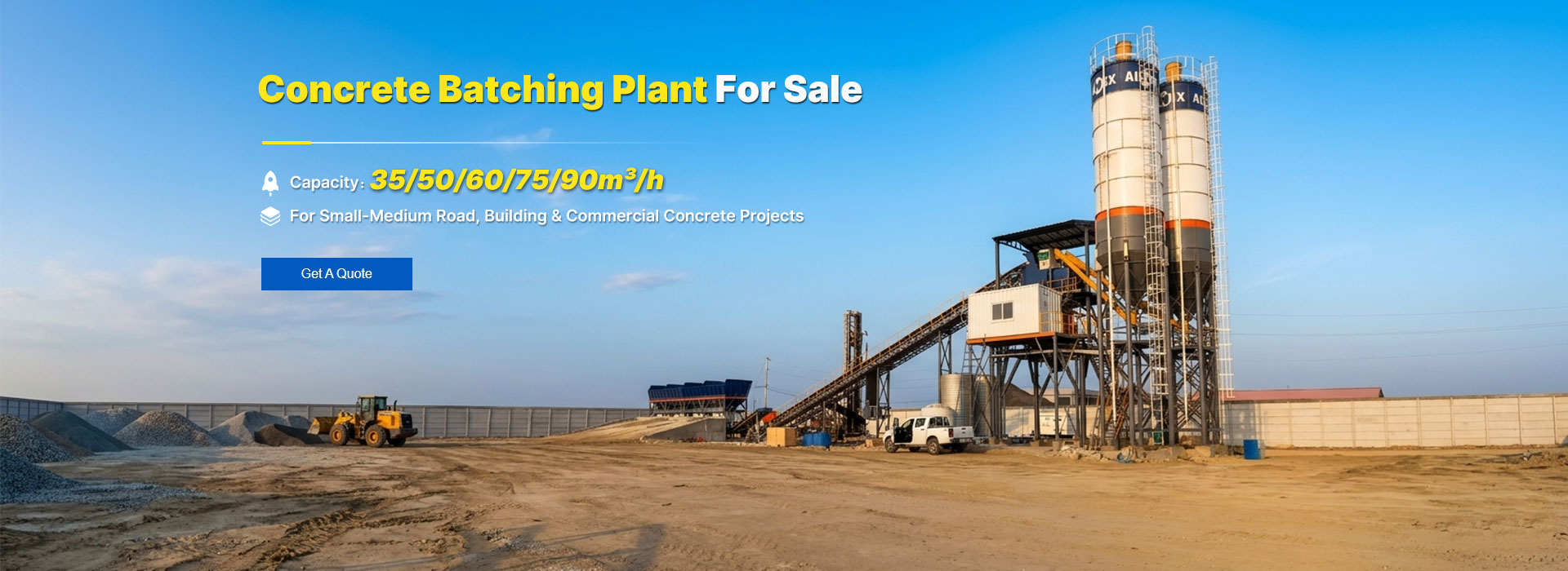 AIMIX  concrete batching plants on-site