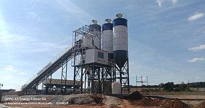 AIMIX AJ90 concrete batching plants installed in South Africa