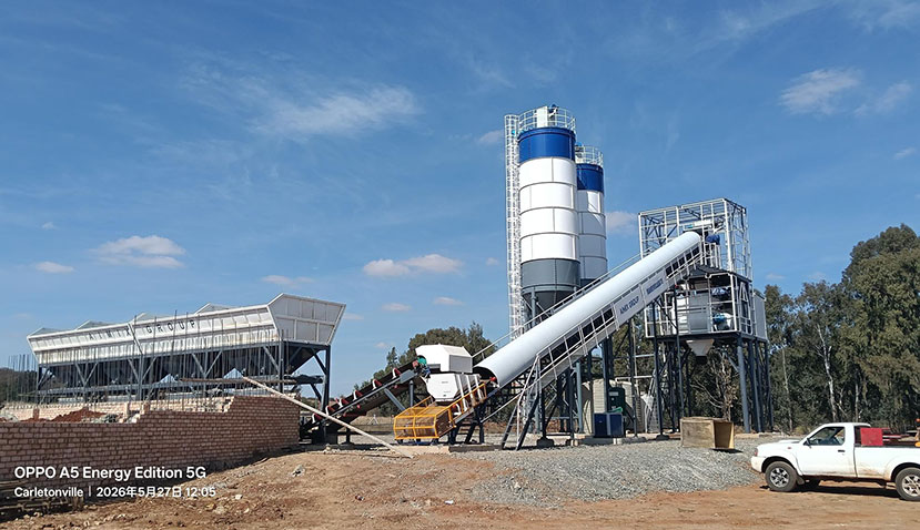 AIMIX AJ90 concrete batching plants installed in South Africa