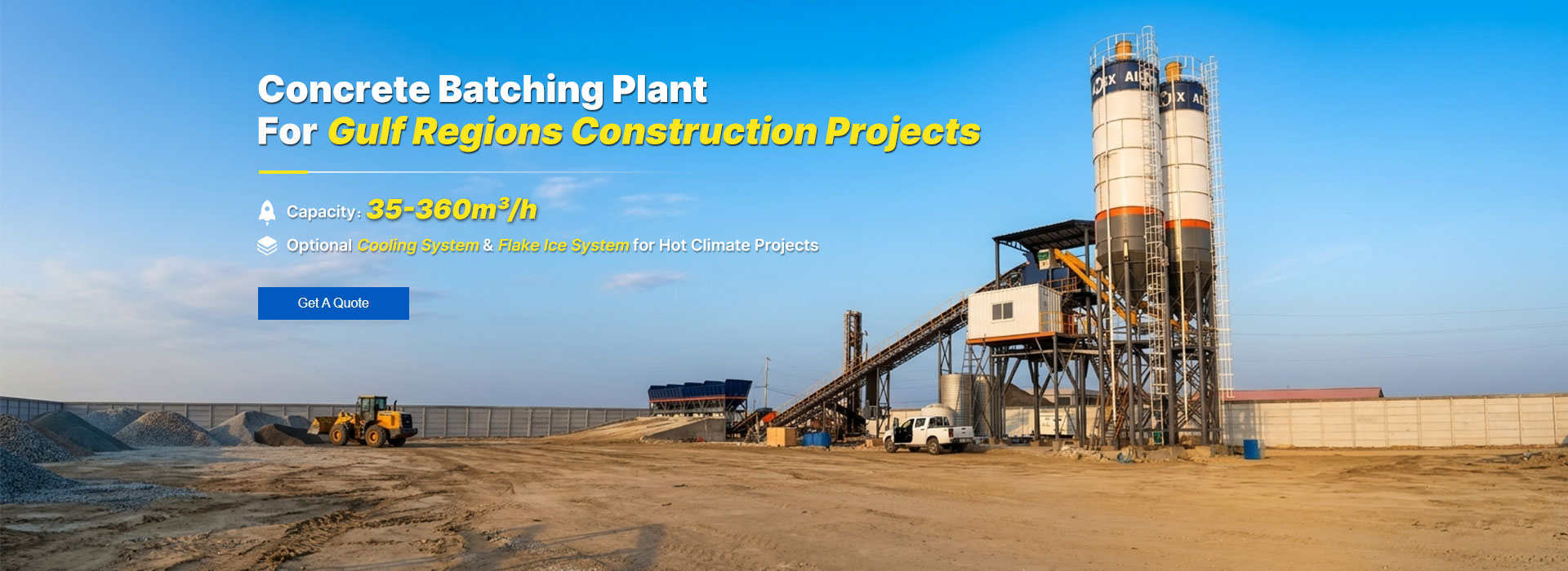 AIMIX concrete batching plant for gulf regions project