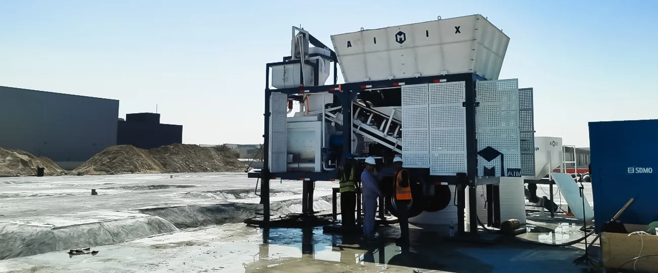 AJP40 Planta de Concreto con Bomba para la Construcción de Fábrica