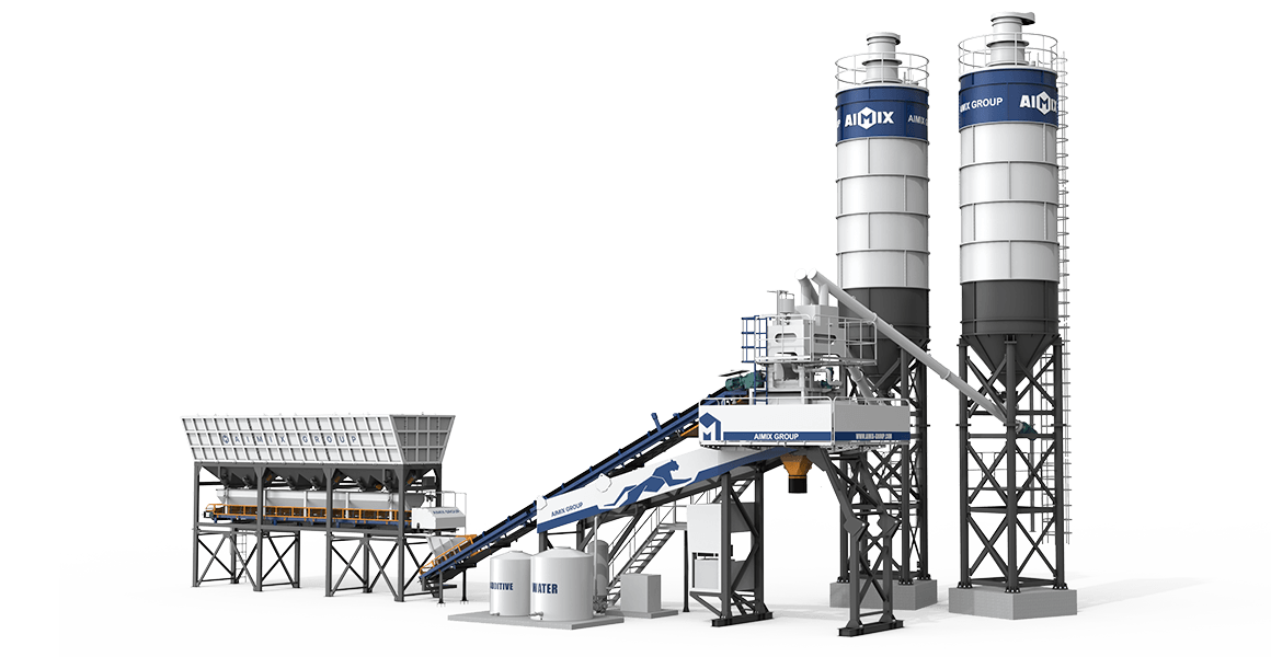AJQ compact batching plant quick install photo