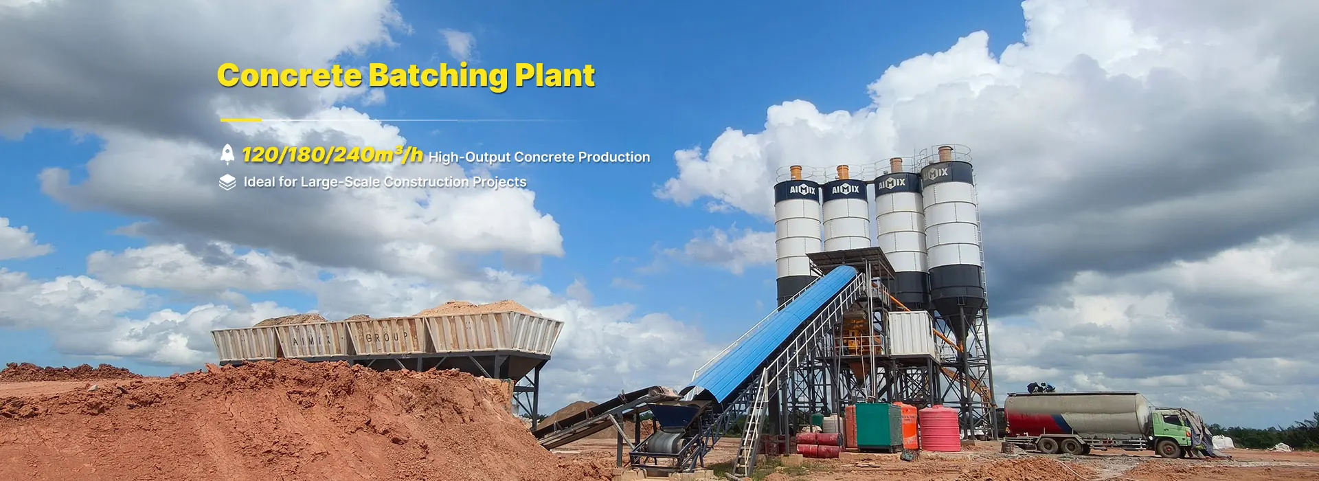 concrete batching plant for large construction projects